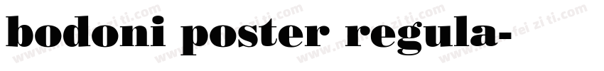 bodoni poster regula字体转换
